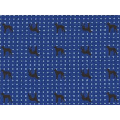 Tissu Popeline Légère Imprimé Tete d'Epingle et Lévrier