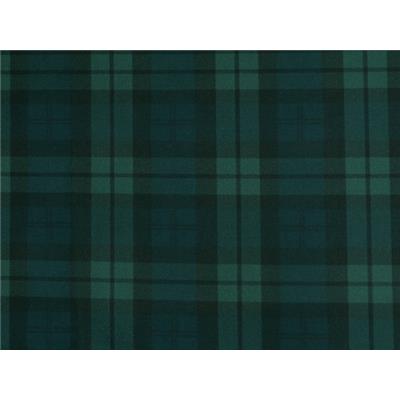 Tissu Sergé Imprimé TARTAN Marine / Vert Sapin