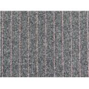 Tissu Tweed Gris / Noir Rayure Rose