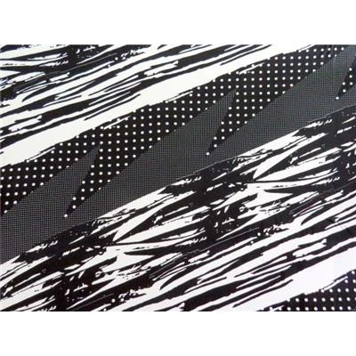 Tissu Jersey Viscose / Elasthanne Imprimé Pois et Rayures Abstraites