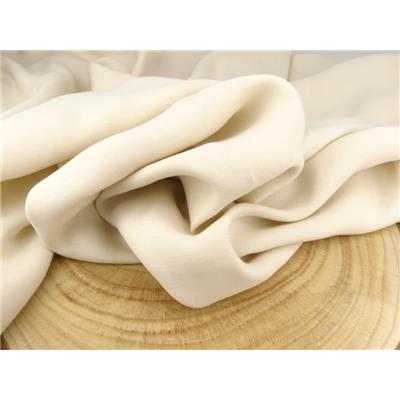 Tissu Viscose Texturé Crème