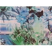 Coupon Voile Imprimé Tropical 90 cm x 145 cm