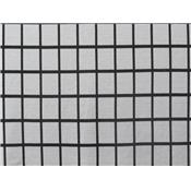 Tissu Maille Milano Carreaux Fenêtres Gris Clair