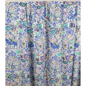 Tissu Crepe de Soie Stretch Blue Pixel