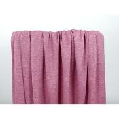 Tissu Maille Interlock Framboise Chiné