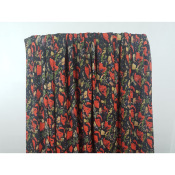Coupon Maille Jersey Viscose / Elasthanne L.O.L Noir / Rouge 50 cm x 144 cm