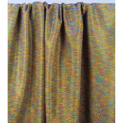 Tissu Maille Scuba Lurex Effet Rayé Doré
