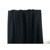 Tissu Sergé Polyester Recyclé / Viscose FAY Noir