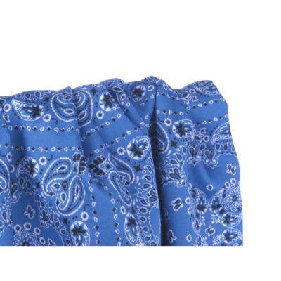 Tissu Popeline Bandana Bleu