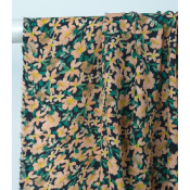 Tissu Crepe 100 % Viscose Apricot Flowers