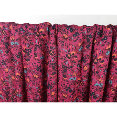 Tissu Crepe 100 % Viscose Blured Flowers