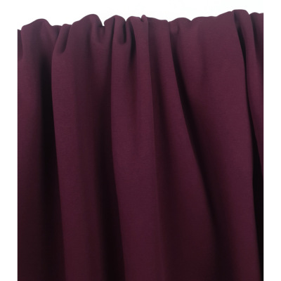 Tissu Maille Molleton Gratté ZAC Mélange Coton Prune