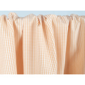 Tissu Popeline 100 % Coton Vichy Orange / Blanc