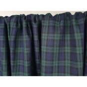Tissu Sergé Léger Carreaux Vert & Bleu