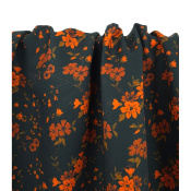 Tissu Sergé Léger 100 % Tencel Fleurs Vermillon