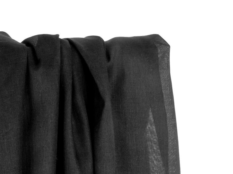 Tissu Voile de Coton Noir
