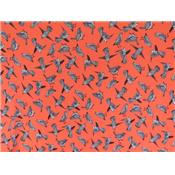 Tissu Jersey Crepe Polyester Imprimé Oiseaux