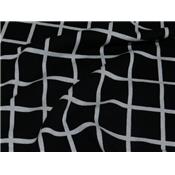 Tissu Maille Milano Carreaux Fenêtres Noir