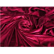 Tissu Maille Velours Lisse Framboise
