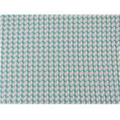 Tissu Jersey Structuré Motif Graphiques Menthe / Ecru