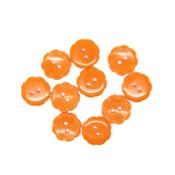 Boutons Fleurs Orange 15 mm