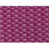 Tissu Jersey Coton / Viscose Imprimé Fleurs Framboise / Rose