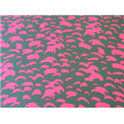 Tissu Viscose Imprimé Abstraits Fuchsia