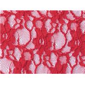 Coupon Dentelle Viscose / Polyester Rouge 70 cm x 140 cm