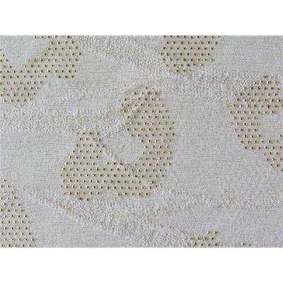 Tissu Jersey Structuré Beige Imprimé Petit Point Foil Doré