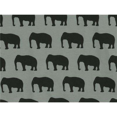 Tissu Jersey Coton / Elasthanne Imprimé Eléphant