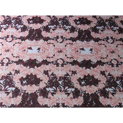 Tissu Jersey Coton Flammé Imprimé Fleurs