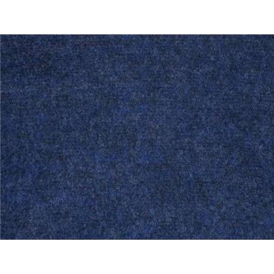 Tissu Lainage Fin Bleu Chiné Noir