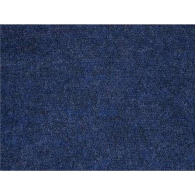 Tissu Lainage Fin Bleu Chiné Noir