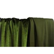 Tissu Maille Velours Lisse Vert Olive