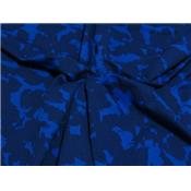 Tissu Molleton Bleu Klein Imprimé Abstrait
