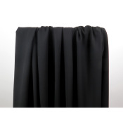 Coupon Lainage Tailleur Mélange Laine / Viscose Noir 100 cm x 148 cm 