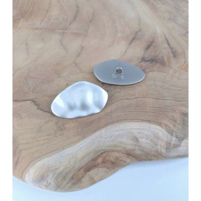 Bouton Métal Géométric Argent MAT 35 mm