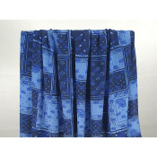 Tissu Crepe de Chine 100 % Soie Bandana Bleu