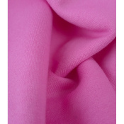 Tissu Maille Molleton Gratté 100 % Coton BIO Rose
