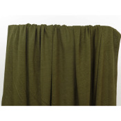 Tissu Maille Jersey 100 % Lin Olive