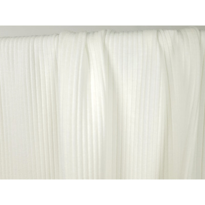 Tissu Maille Cote 4x2 Mercerisé Coton BIO / Elasthanne Ivoire