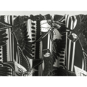 Tissu Popeline Coton BIO Striped Blossom Paradise