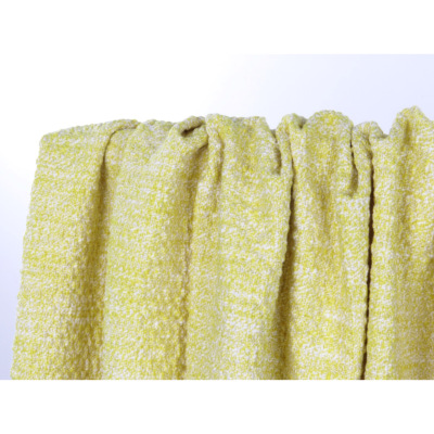 Tissu Tweed Coton Jaune Chiné