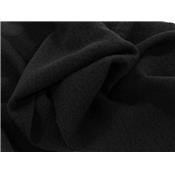 Tissu Maille Laine Bouillie Noir