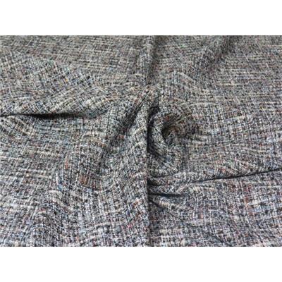 Tissu Vintage Noir Et Gris - Ancien Coupon De 2.50m X 1.60m - Idéal Pour Une Jupe - Occasion
