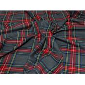 Tissu TARTAN Gris / Rouge