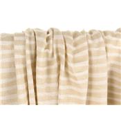 Tissu Maille Jersey Jacquard Beige / Blanc