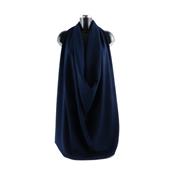 Tissu Crepe Satin Lourd Bleu Nuit