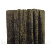 Tissu Velours Jacquard Floral Olive