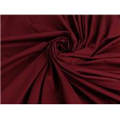 Tissu Popeline Coton Stretch Bordeaux